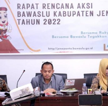 Bawaslu Jeneponto Gelar Rapat Rencan Aksi Pemilu Serentak Tahun 2024