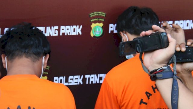 Para pelaku begal yang diamankan di Polsek Tanjung Priok, Jakarta Utara. (Istimewa)