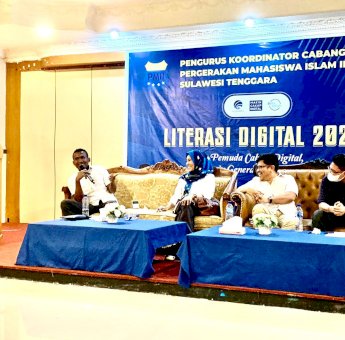 Bersama Kominfo dan Siberkreasi, PMII Sultra Gelar Dialog Literasi Digital