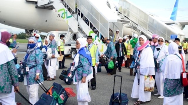 Sejumlah Haji tiba di Indonesia, Minggu (17/07/2022). (Ist)