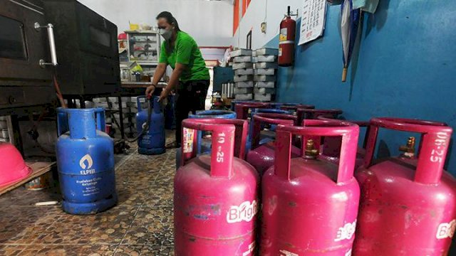 Pangkalan Gas Elpiji di Jalan Lingkar Kabupaten Jeneponto. (Istimewa)
