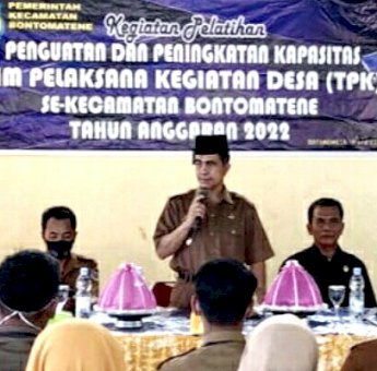 Wabup Saiful Arif Sebut 3 Hal Penting Saat Membuka Pelatihan TPK Desa di Baratlambongan