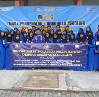 Ditpolairud Polda Banten Gelar Sosialisasikan Bahaya Narkoba Di SMKN 1 Anyer