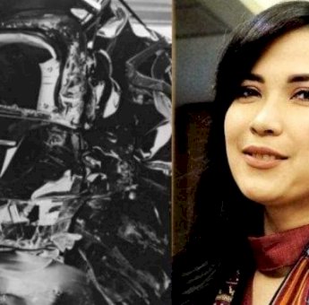 Mobil Artis Dinda Kanyadewi Rusak Parah Ditabrak Truk, Sopir Langsung Kabur