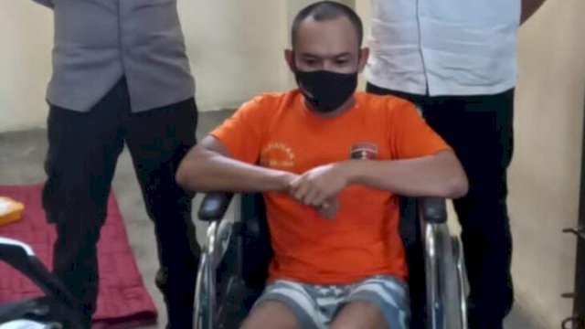 Tersangka AS (37) Pria Pelaku Pencurian Kendaraan Bermotor di Wilayah Kabupaten Lebak diringkus jajaran Polres Lebak. (Ist)