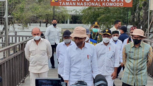 Presiden Joko Widodo saat meninjau penataan Pulau Rinca, Labuan Bajo, Nusa Tenggara Timur. (Istimewa)