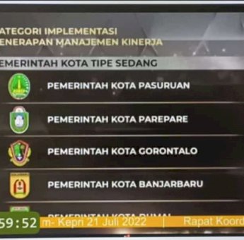 BKN Award 2022, Pemkot Parepare Raih Penghargaan Kategori Implementasi Penerapan Manajemen Kinerja