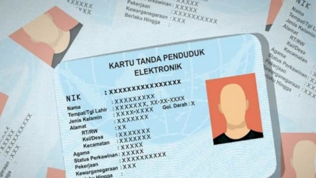 Ilustrasi NIK pada KTP elektronik atau e-KTP. (Istimewa)