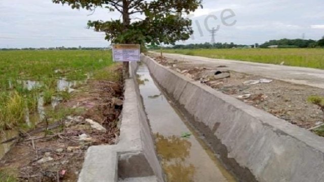 Saluran Irigasi Larandu di Kecamatan Suli Barat, Kabupaten Luwu. (Istimewa)