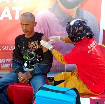Perkuat Vaksinasi di Barru, BINDA Sulsel Lawan Penyebaran Covid-19 BA.4 dan BA.5