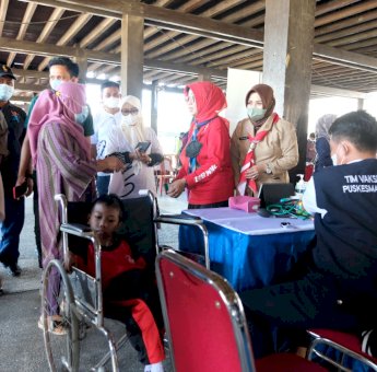 Puluhan Penyandang Disabilitas Ikut Gebyar Vaksinasi Inklusif di Balla Lompoa Gowa