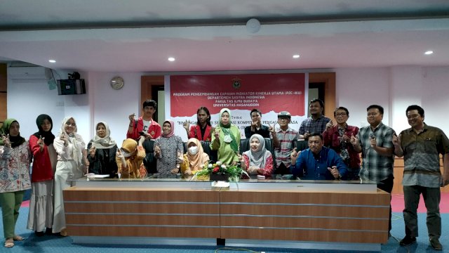Bimbingan Teknis Sertifikasi Kompetensi Pengajaran Bahasa Indonesia (Indikator Kinerja Utama &ndash; IKU-4)&nbsp; Dosen Departemen Sastra Indonesia Fakultas Ilmu Budaya (FIB) Unhas. (Istimewa)