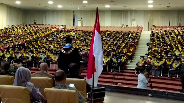 Wisuda Program Sarjana, Magister, Doktor, Spesialis dan Profesi Periode I Tahap 1 Tahun Akademik 2022/2023 di Baruga A.P. Pettarani Unhas, Rabu (27/07/2022). (Istimewa)