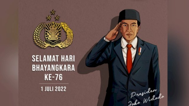 Ucapan HUT Bhayangkara ke-76. (Foto Ilustrasi)