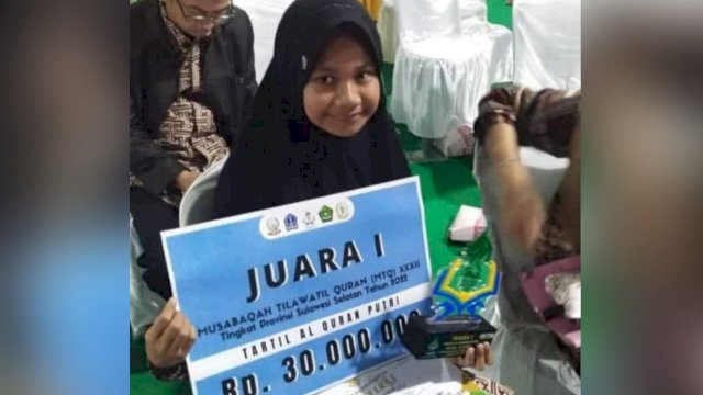 Juara pertama MTQ Sulsel ke XXXIII di Kabupaten Bone. (Istimewa)