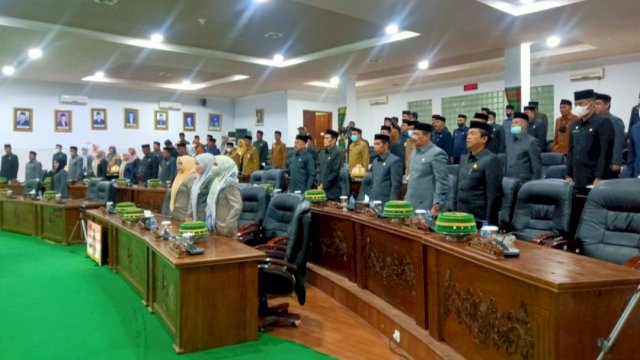 Rapat Paripurna DPRD Kabupaten Soppeng, Jumat (08/07/2022). (Istimewa)
