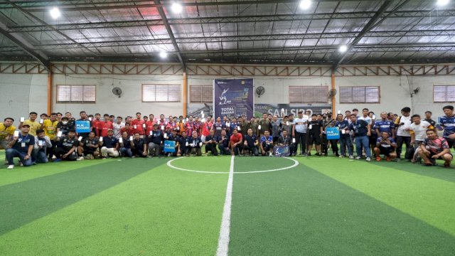Pembukaan Kompetisi futsal yang diadakan pada 16 - 17 Juli 2022 di Lapangan Futsal Goro, Kota Makassar. Dengan tajuk "PLN Mobile Futsal Competition UP3 Makassar Selatan", Sabtu (16/07/2022). (Istimewa)