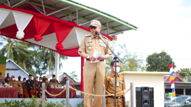 Wali Kota Parepare, Taufan Pawe menjadi Inspektur Upacara Pembukaan TMMD ke-114 Kodim 1405 (Humas Pemkot Parepare)