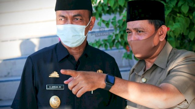 Bupati Wajo Amran Mahmud dan Wakil Bupati Wajo Amran (Foto: Istimewa)