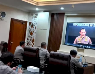 Polda kaltim Hadiri Penutupan Rakorwas Kompolnas Bersama Polri T. A. 2022 Secara Virtual