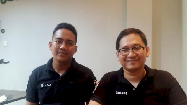 Ketua KNPI Kota Balikpapan Galang Nusantara, bersama Sekertarisnya Muhammad Binsar. (Istimewa)
