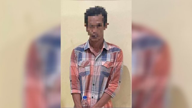 H (40) Pelaku Penganiayaan Anak di Bawah Umur Kini Diamankan Di Mapolres Penajam Paser Utara.(Istimewa)