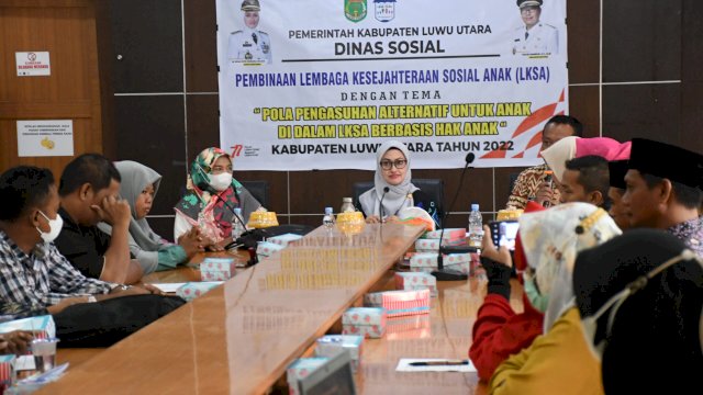 Bupati Luwu Utara saat menghadiri Pembinaan Lembaga Kesejahteraan Sosial Anak (LKSA). FOTO/PROTOKOL