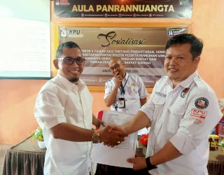 KPU Jeneponto Sosialisasikan PKPU Nomor 4 Tahun 2022, Hamka Lau: KPU Diharap Cermati Keanggotaan Parpol