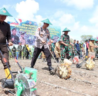 Kunker di Soppeng, Pangdam XIV/Hasanuddin Tanam Perdana Bibit Jagung di Kampung Medde
