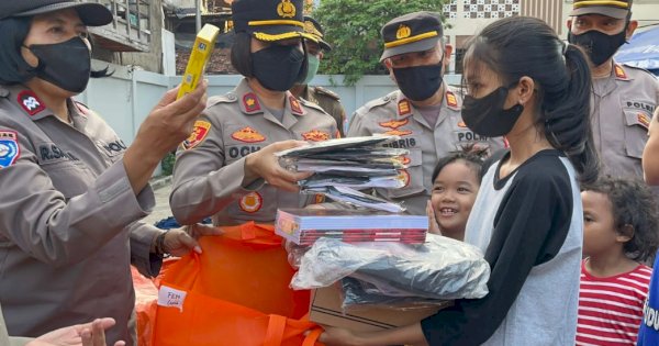 Polres Jakarta Barat Peduli Korban Kebakaran