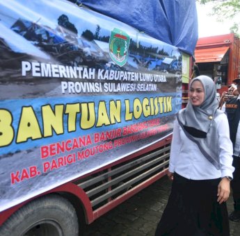 Bupati Indah Kirim Bantuan untuk Korban Banjir Bandang Parigi Moutong Sulteng