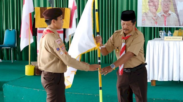 Bupati Soppeng Andi Kaswadi Razak Resmi Melepas Kontingen Pramuka Kwartir Cabang Soppeng.(Istimewa)