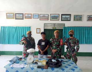 Anggota TNI Perbatasan di Kaltara Gagalkan Penyelundupan Sabu 1 Kilo dari Malaysia