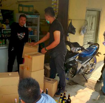 Ops Pekat I Maung 2022, Polres Lebak Amankan Ratusan Botol Miras
