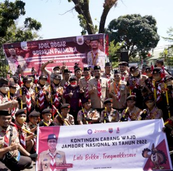 Gubernur Andi Sudirman Lepas 450 Kontingen Daerah Gerakan Pramuka Sulsel untuk Jambore Nasional