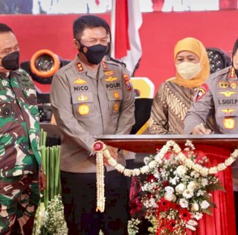 Kapolri dan Gubernur Jatim Resmikan Tujuh Gedung Dan Fasilitas Baru Polda Jatim Dari Dana Hibah Pemprov Jatim