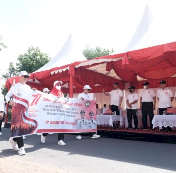 Gerak Jalan Santai SKPD Pemkab Gowa Kembali Ramaikan HUT RI