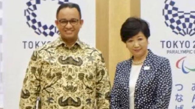 Gubernur DKI Jakarta Anies Baswedan, bersama Gubernur Tokyo Yuriko Koike. (Foto: Istimewa)