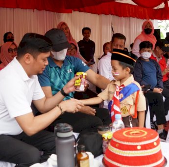 Puluhan Pelajar Ikut Ramaikan Gerak Jalan Pemkab Gowa