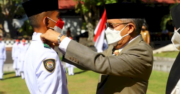 Kukuhkan Paskibraka Tingkat Kota, Taufan Pawe Jelaskan Makna Tema HUT RI ke-77