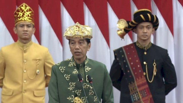 Presiden Jokowi dalam sidang tahunan MPR. (Ist)