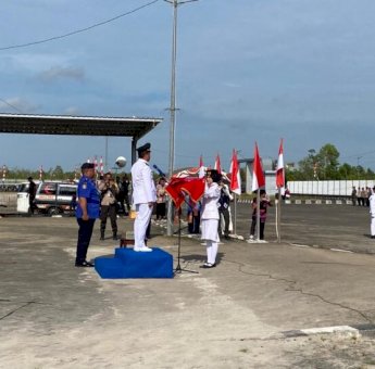 Melihat Suasana Upacara HUT RI ke 77 di Terminal Gambut Barakat, Banjar