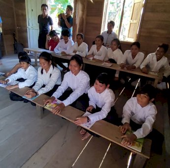 77 Tahun Indonesia Merdeka, Pendidikan di Mangga Jaya HST Masih Belum Merdeka