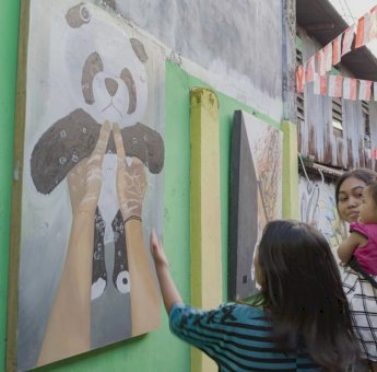 Warga Jalan Muhammad Yamin Baru Meriahkan Kemerdekaan RI Lewat Pameran Lukisan