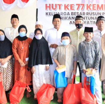 Warga Rusun Promoter Polri Berbagi Kebahagiaan Bersama Yatim Piatu dan Dhuafa