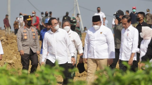 Presiden Jokowi Didampingi Forkopimpda Jatim Dalam Kunkernya di Gresik. (Ist)