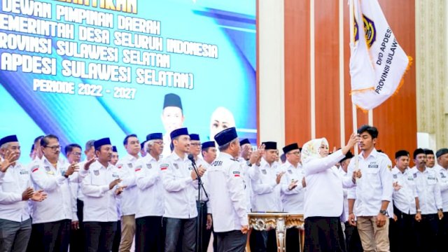 Pelantikan Pengurus APDESI Sulsel, Senin (22/08/2022). (Istimewa)