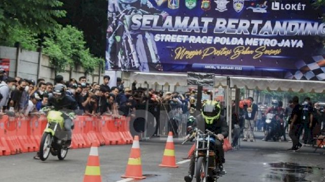 Street Race Polda Metro Jaya. (Ist)