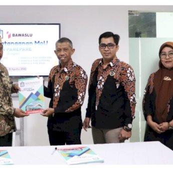 Tingkatkan Kualitas Pengawasan, Bawaslu Soppeng MoU dengan IAIN Pare Pare