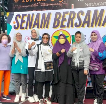 Perwosi Gandeng Organisasi Perempuan Gelar Senam Bersama di Makassar